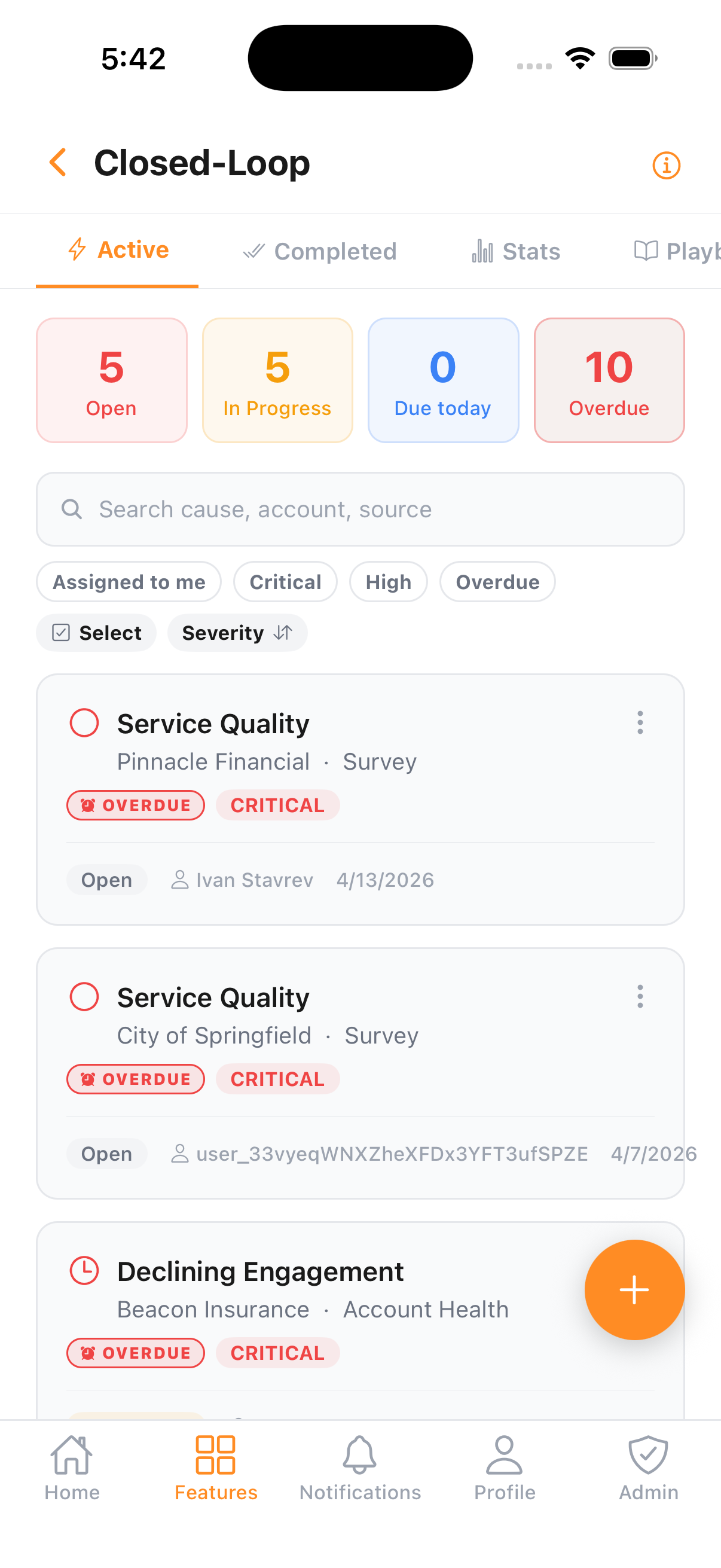 Closed-Loop on mobile